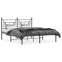 Estructura de cama con cabecero metal negro 160x200 cm de , Camas y somieres - Ref: Foro24-374342, Precio: 111,05 €, Descuent...