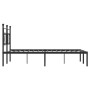 Estructura de cama con cabecero metal negro 160x200 cm de , Camas y somieres - Ref: Foro24-374342, Precio: 111,05 €, Descuent...