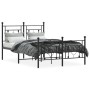 Estructura de cama con cabecero y pie metal negro 120x190 cm de , Camas y somieres - Ref: Foro24-374354, Precio: 114,73 €, De...