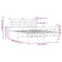 Estructura de cama cabecero y estribo metal negro 135x190 cm de , Camas y somieres - Ref: Foro24-374356, Precio: 120,72 €, De...