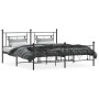 Estructura de cama cabecero y estribo metal negro 180x200 cm de , Camas y somieres - Ref: Foro24-374361, Precio: 126,13 €, De...