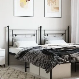 Black metal headboard 180 cm by , Headboards and footboards - Ref: Foro24-374375, Price: 44,37 €, Discount: %