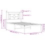 Estructura de cama de metal con cabecero blanco 100x190 cm de , Camas y somieres - Ref: Foro24-374382, Precio: 70,29 €, Descu...