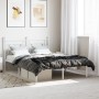Estructura de cama con cabecero metal blanca 140x200 cm de , Camas y somieres - Ref: Foro24-374389, Precio: 98,63 €, Descuent...