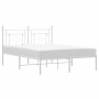 Estructura de cama con cabecero metal blanca 140x200 cm de , Camas y somieres - Ref: Foro24-374389, Precio: 98,63 €, Descuent...