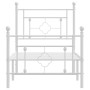 Estructura cama metal con cabecero y pie cama blanca 75x190 cm de , Camas y somieres - Ref: Foro24-374396, Precio: 68,93 €, D...