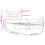Estructura cama metal con cabecero y pie cama blanca 75x190 cm de , Camas y somieres - Ref: Foro24-374396, Precio: 68,93 €, D...