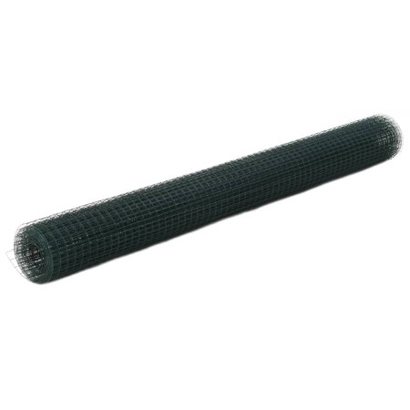 Alambrada de gallinero acero revestimiento PVC verde 25x1,5 m de vidaXL, Paneles de vallas - Ref: Foro24-143636, Precio: 100,...