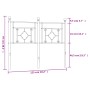 Cabecero de metal blanco 120 cm de , Cabeceros y pies de cama - Ref: Foro24-374419, Precio: 41,88 €, Descuento: %