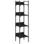 Librería de 4 estantes madera ingeniería negro 35x30x138,5 cm de , Librerías y estanterías - Ref: Foro24-838848, Precio: 45,9...