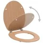 Asiento inodoro WC con tapa MDF diseño bambú de vidaXL, Asientos de inodoros y bidés - Ref: Foro24-143927, Precio: 43,09 €, D...