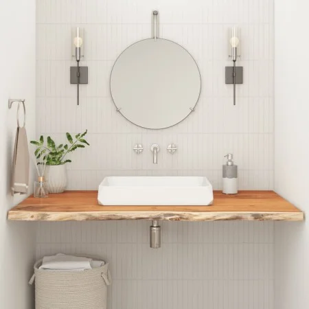 Encimera de baño rectangular madera maciza acacia 90x60x2,5 cm de , Encimeras - Ref: Foro24-370261, Precio: 87,89 €, Descuent...