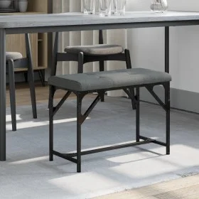 Banco de comedor acero y tela gris oscuro 62x32x45 cm de , Bancos de comedor y cocina - Ref: Foro24-835219, Precio: 40,85 €, ...