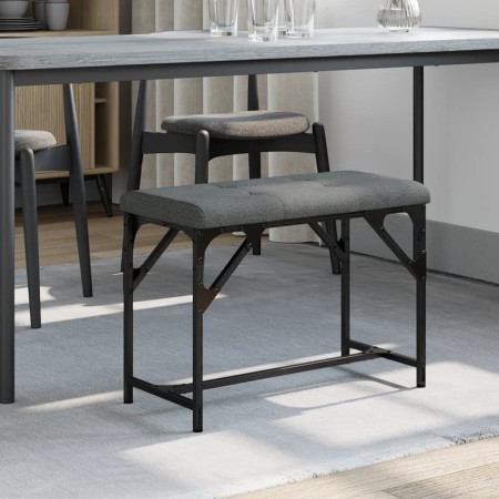 Banco de comedor acero y tela gris oscuro 62x32x45 cm de , Bancos de comedor y cocina - Ref: Foro24-835219, Precio: 41,41 €, ...