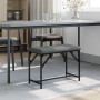 Banco de comedor acero y tela gris oscuro 62x32x45 cm de , Bancos de comedor y cocina - Ref: Foro24-835219, Precio: 41,41 €, ...