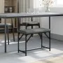 Banco de comedor acero y tela gris oscuro 62x32x45 cm de , Bancos de comedor y cocina - Ref: Foro24-835219, Precio: 40,85 €, ...