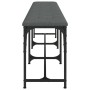 Banco de comedor acero y tela gris oscuro 186x32x45 cm de , Bancos de comedor y cocina - Ref: Foro24-835225, Precio: 80,69 €,...