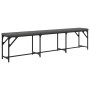 Banco de comedor acero y tela gris oscuro 186x32x45 cm de , Bancos de comedor y cocina - Ref: Foro24-835225, Precio: 80,69 €,...