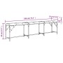 Banco de comedor acero y tela gris oscuro 186x32x45 cm de , Bancos de comedor y cocina - Ref: Foro24-835225, Precio: 80,69 €,...