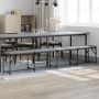 Banco de comedor acero y tela gris claro 248x32x45 cm de , Bancos de comedor y cocina - Ref: Foro24-835227, Precio: 97,56 €, ...