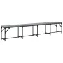 Steel and light gray fabric dining bench 248x32x45 cm by , Dining and kitchen benches - Ref: Foro24-835227, Price: 96,40 €, D...