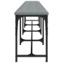 Banco de comedor acero y tela gris claro 248x32x45 cm de , Bancos de comedor y cocina - Ref: Foro24-835227, Precio: 97,56 €, ...