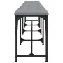 Steel and light gray fabric dining bench 248x32x45 cm by , Dining and kitchen benches - Ref: Foro24-835227, Price: 96,40 €, D...