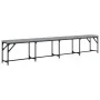Steel and light gray fabric dining bench 248x32x45 cm by , Dining and kitchen benches - Ref: Foro24-835227, Price: 96,40 €, D...