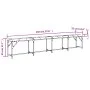 Steel and light gray fabric dining bench 248x32x45 cm by , Dining and kitchen benches - Ref: Foro24-835227, Price: 96,40 €, D...