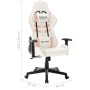 Silla de gaming de cuero sintético blanco y rosa en Sillas gaming | Comprar online en Foru.es