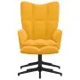 Silla de relajación con reposapiés terciopelo amarillo mostaza de , Sillones - Ref: Foro24-328113, Precio: 166,33 €, Descuent...