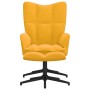 Silla de relajación con reposapiés terciopelo amarillo mostaza de , Sillones - Ref: Foro24-328113, Precio: 169,53 €, Descuent...
