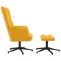 Silla de relajación con reposapiés terciopelo amarillo mostaza de , Sillones - Ref: Foro24-328113, Precio: 166,33 €, Descuent...