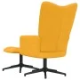 Silla de relajación con reposapiés terciopelo amarillo mostaza de , Sillones - Ref: Foro24-328113, Precio: 166,33 €, Descuent...