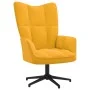 Silla de relajación con reposapiés terciopelo amarillo mostaza de , Sillones - Ref: Foro24-328113, Precio: 166,33 €, Descuent...