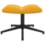 Silla de relajación con reposapiés terciopelo amarillo mostaza de , Sillones - Ref: Foro24-328113, Precio: 166,33 €, Descuent...