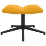Silla de relajación con reposapiés terciopelo amarillo mostaza de , Sillones - Ref: Foro24-328113, Precio: 169,53 €, Descuent...