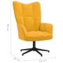 Silla de relajación con reposapiés terciopelo amarillo mostaza de , Sillones - Ref: Foro24-328113, Precio: 166,33 €, Descuent...