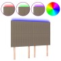Cabecero con luces LED tela gris taupe 144x5x118/128 cm de , Cabeceros y pies de cama - Ref: Foro24-3122664, Precio: 117,02 €...