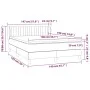 Box spring bed with taupe gray fabric mattress 140x190 cm by , Beds and slatted bases - Ref: Foro24-3126401, Price: 444,98 €,...