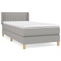 Cama box spring con colchón tela gris claro 80x200 cm de , Camas y somieres - Ref: Foro24-3130385, Precio: 279,12 €, Descuent...