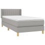 Cama box spring con colchón tela gris claro 80x200 cm de , Camas y somieres - Ref: Foro24-3130385, Precio: 279,12 €, Descuent...
