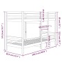 Litera de madera maciza de pino 80x200 cm de , Camas y somieres - Ref: Foro24-3139835, Precio: 304,53 €, Descuento: %