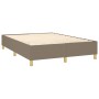 Cama box spring colchón y luces LED tela gris taupe 140x190 cm de , Camas y somieres - Ref: Foro24-3135593, Precio: 516,07 €,...