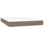 Cama box spring colchón y luces LED tela gris taupe 140x190 cm de , Camas y somieres - Ref: Foro24-3135593, Precio: 516,07 €,...