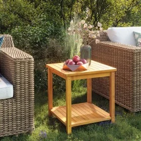 Mesa auxiliar de madera maciza de acacia 45x45x45 cm de vidaXL, Mesas de centro - Ref: Foro24-44128, Precio: 57,12 €, Descuen...