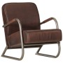 Sillón de cuero auténtico marrón de , Sillones - Ref: Foro24-359632, Precio: 260,08 €, Descuento: %