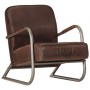 Sillón de cuero auténtico marrón de , Sillones - Ref: Foro24-359632, Precio: 260,08 €, Descuento: %