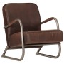 Sillón de cuero auténtico marrón de , Sillones - Ref: Foro24-359632, Precio: 260,08 €, Descuento: %
