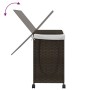 Cesto de ropa sucia con ruedas ratán marrón oscuro 60x35x60,5cm de , Cestas para ropa - Ref: Foro24-372040, Precio: 74,27 €, ...